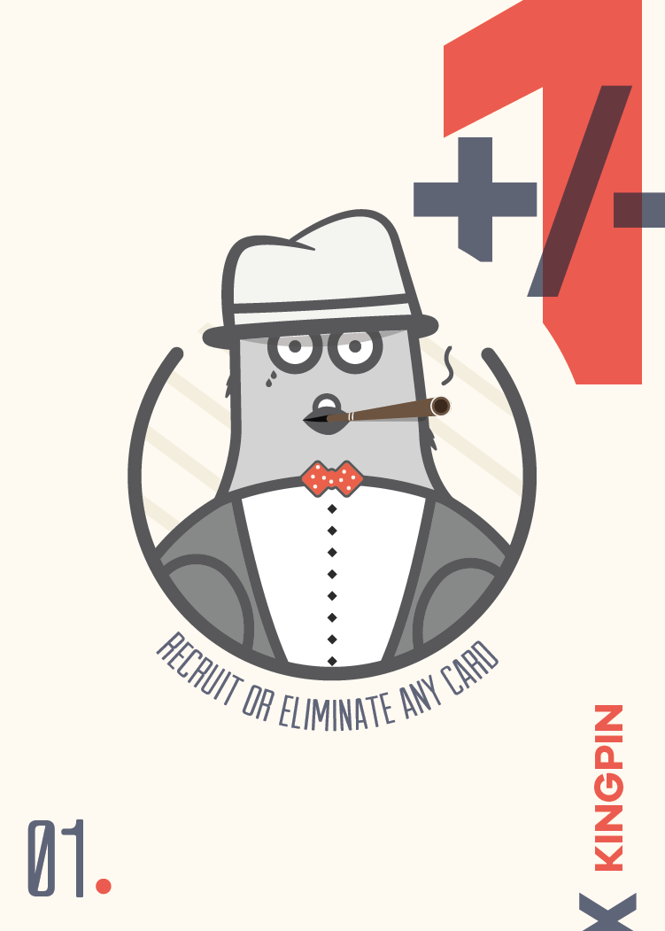 KingPin Card Illustration for Stool Pigeon Tabletop Game