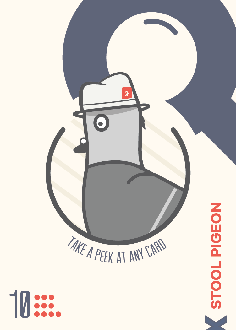 Stool Pigeon Illustration for Stool Pigeon Tabletop Game