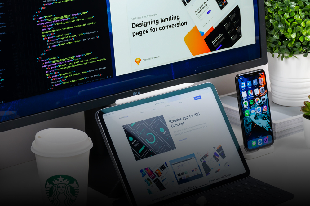 Writing Website Copy on Laptop